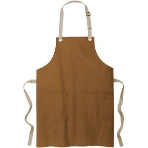 Port Authority Heavyweight Canvas Full Length 2-Pocket Apron - Duck Brown/Stone